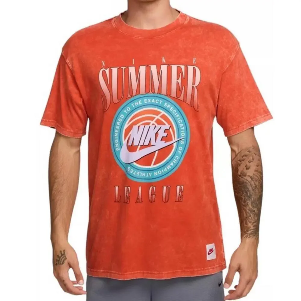 $45 Nike Max90 Summer League Basketball Black T-Shirt HJ3434 633 Men’s Medium